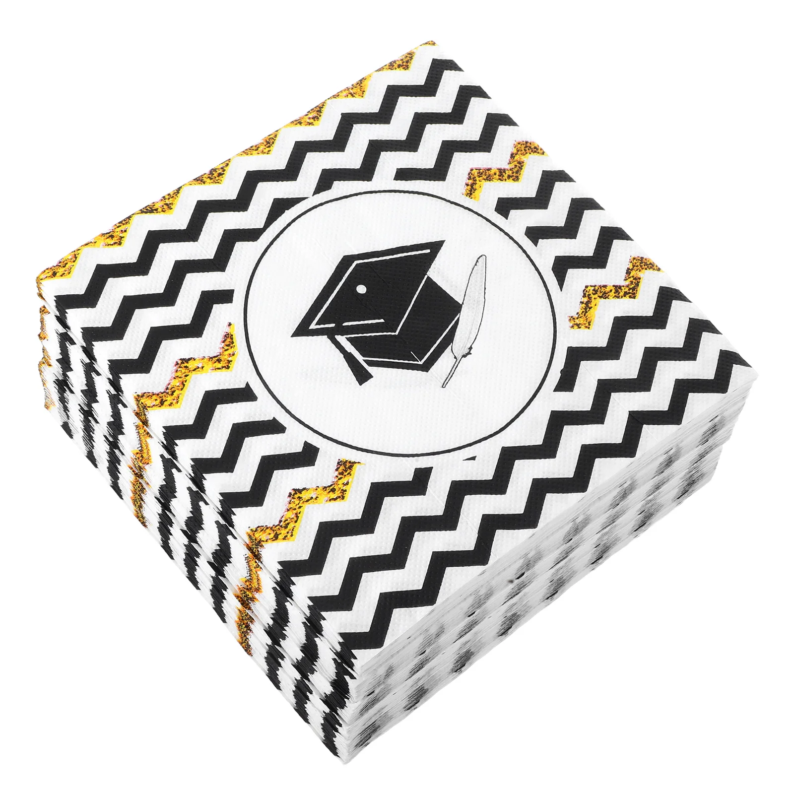 

100pcs Graduation Party Napkins Doctor Hat Design Thick Absorbent Disposable Paper Towels Cocktail Napkins Table Decor Parties