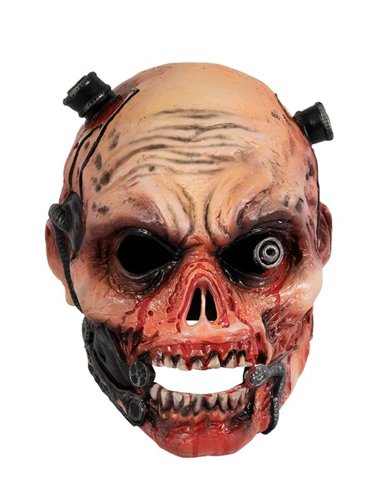 ハロウィンコスプレヘッドギアリアルな怖いゾンビマスク3Dステレオノベルティゴーストマスク面白い悪魔死神マスクドレスアップ小道具