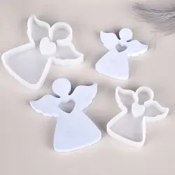 3D Angel Candle Mold Little Wing Angel Resin Angel Pendant Silicone Mold DIY Plaster Concrete Resin Ornament Gifts Home Decor