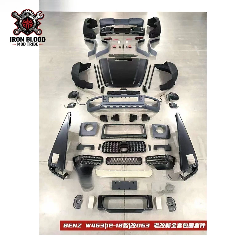 

Suitable for Mercedes-Benz G-Class W463 modified to W464 AMG style, upgrade body kit, bumper, and front grille