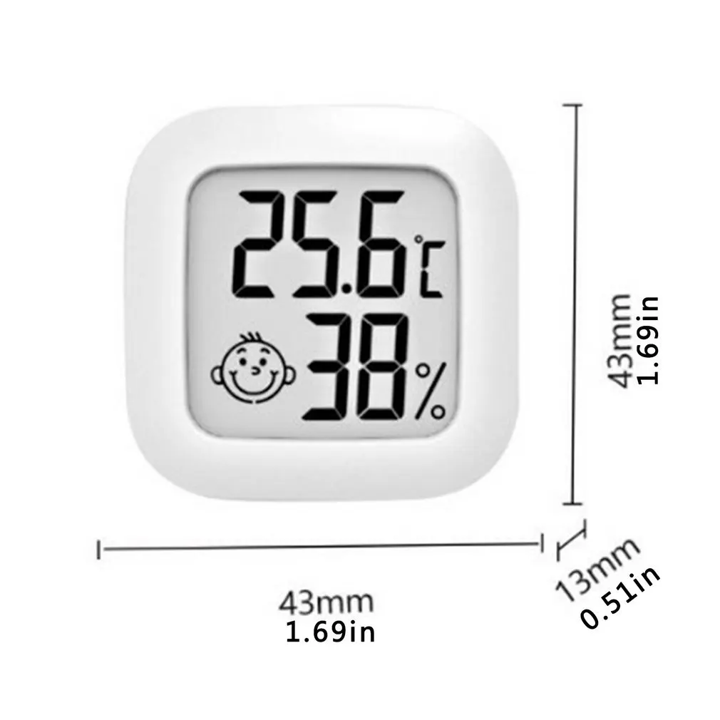 Mini Indoor Thermometer Digital LCD Temperature Sensor Humidity Meter Thermometer Room Hygrometer Gauge Weather Station