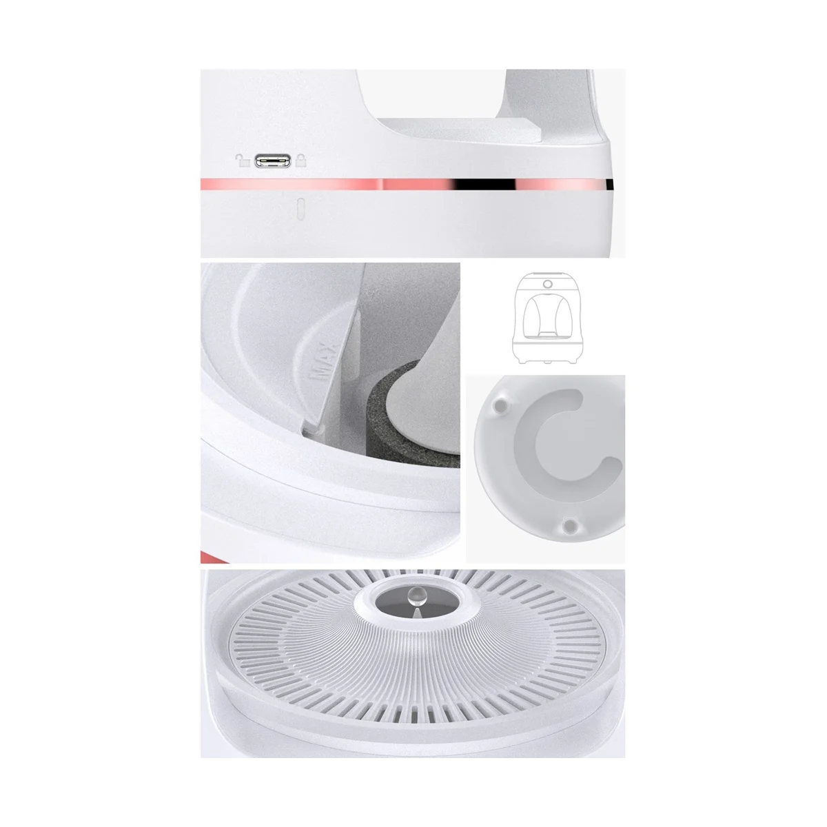 سطح المكتب كتم المرطب بالموجات فوق الصوتية مبيد المرطب 700 مل USB المرطب الناشر لغرفة النوم مكتب سطح المكتب المنزل-A-ABLM