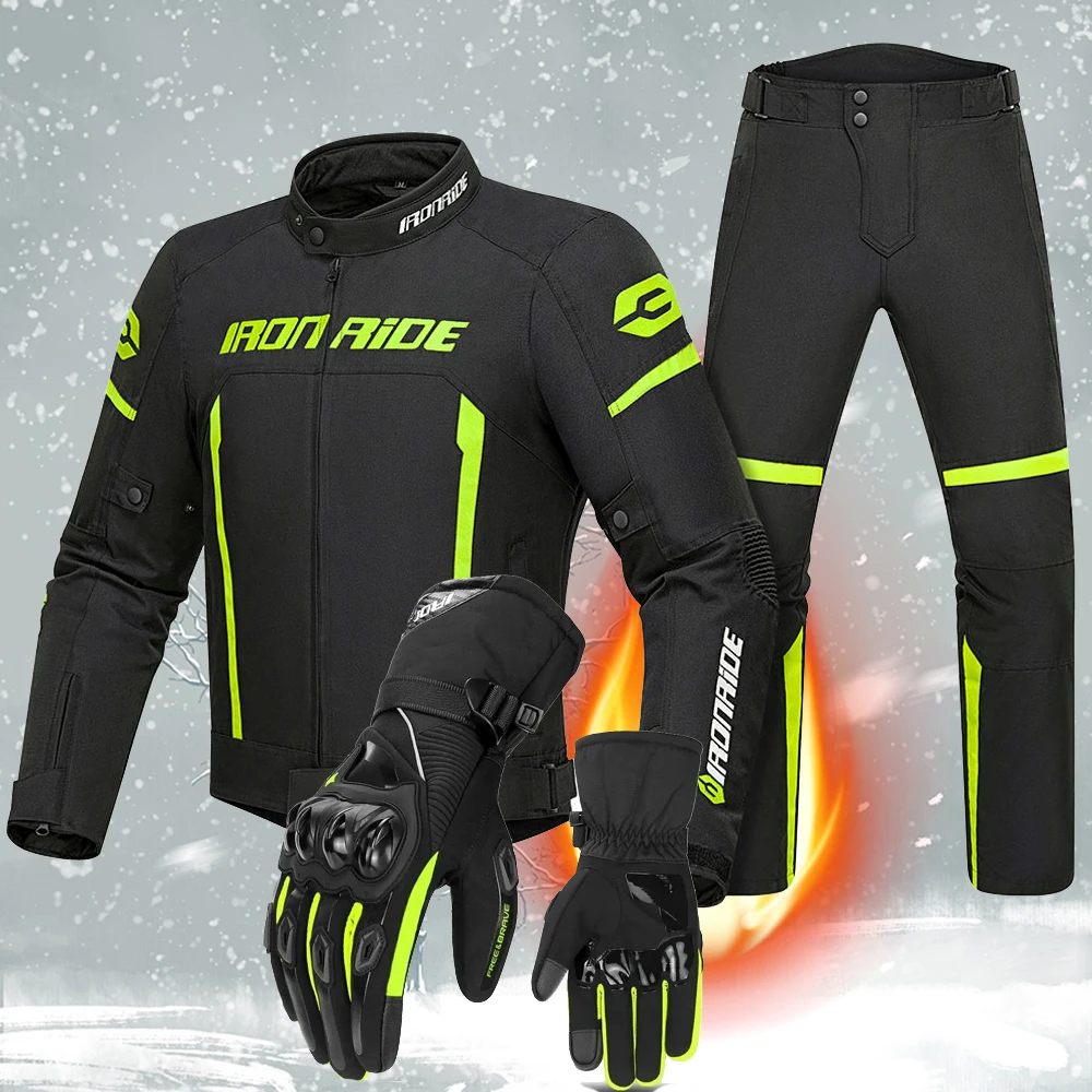 

Motorcycle Jacket Waterproof Motorcross Jacket Pants Moto Jacket Windproof Riding Motorbike Clothes With Protective Gear M-3XL