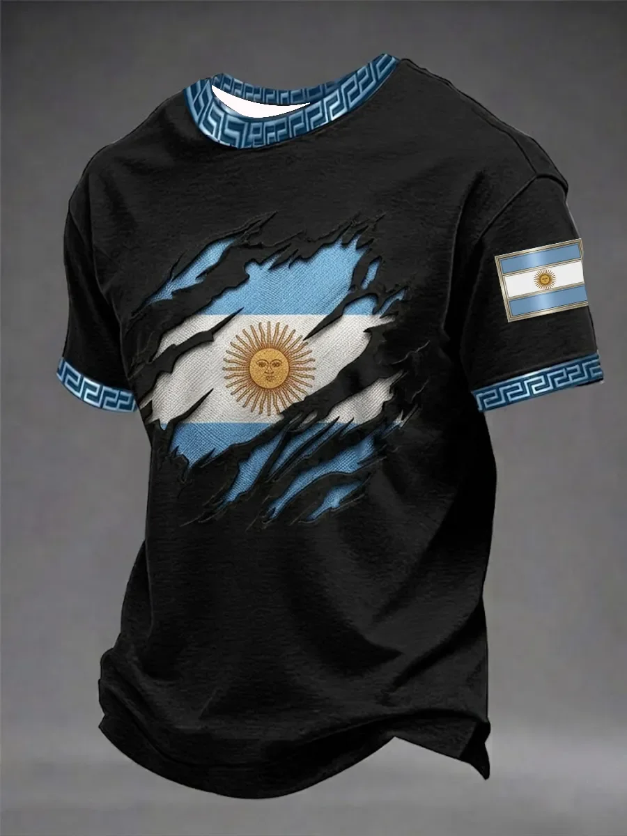 2026 Edition Argentine Fan Football Training T-Shirt-3D Printed Digital Printing - Comfortable and Breathable - Family Clothing