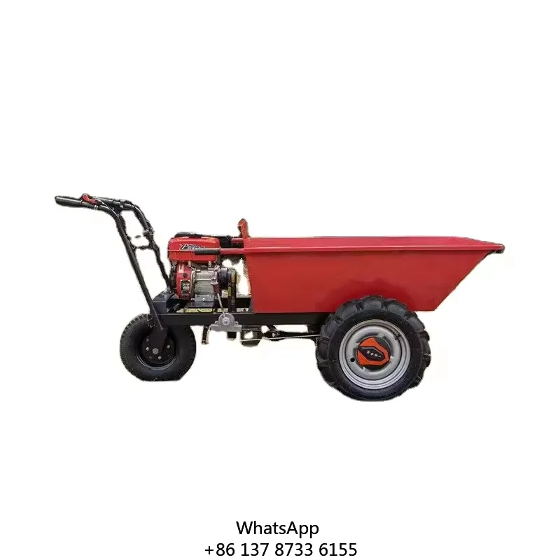 Electric Hand Push Cart Multipurpose Electric Goods Transport Trolley 3 Wheel Cargo Tricycle Electric Vehicle Platform