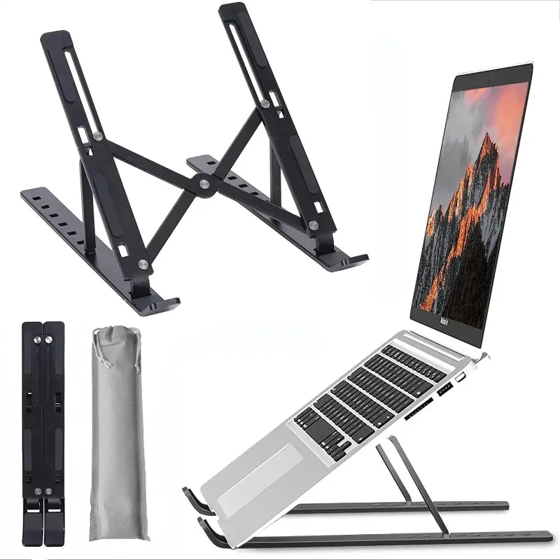 Folding Laptop Stand PP Material Suitable For 10 To 15.6 Inches Computers Can Be Put Into The Computer Bag For Easy Carrying