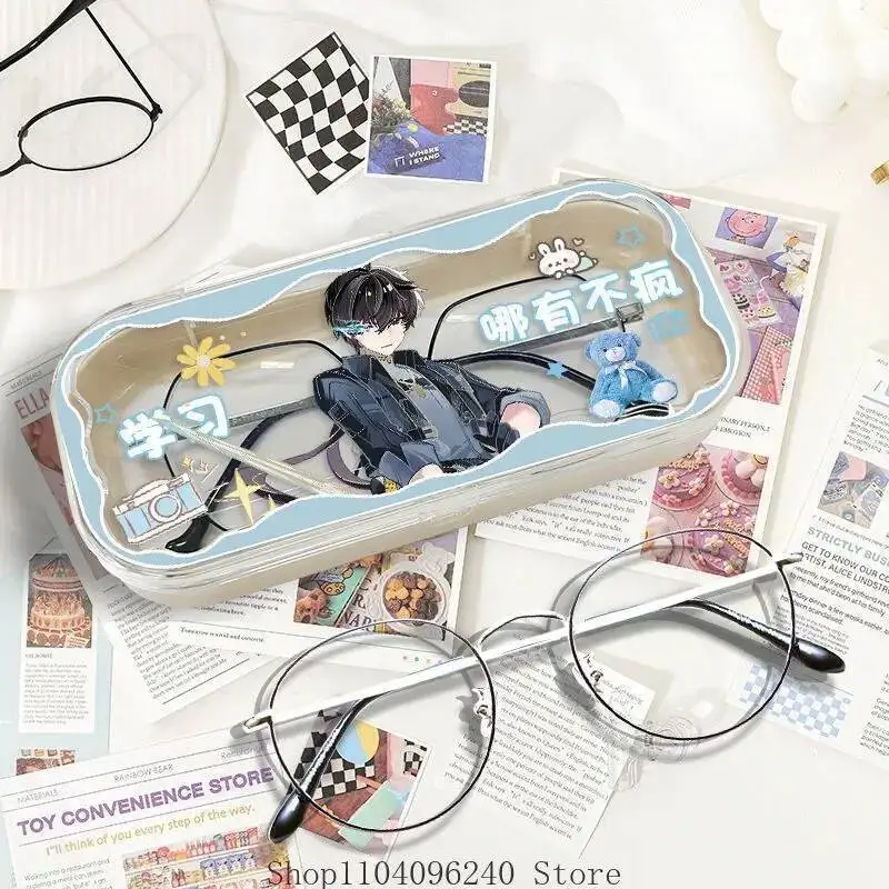 애니메이션 게임 Wuthering Waves Cartethyia 애니메이션 코스프레 안경 케이스 투명 연필 선글라스 보관 상자 마스코트 학생 액세스