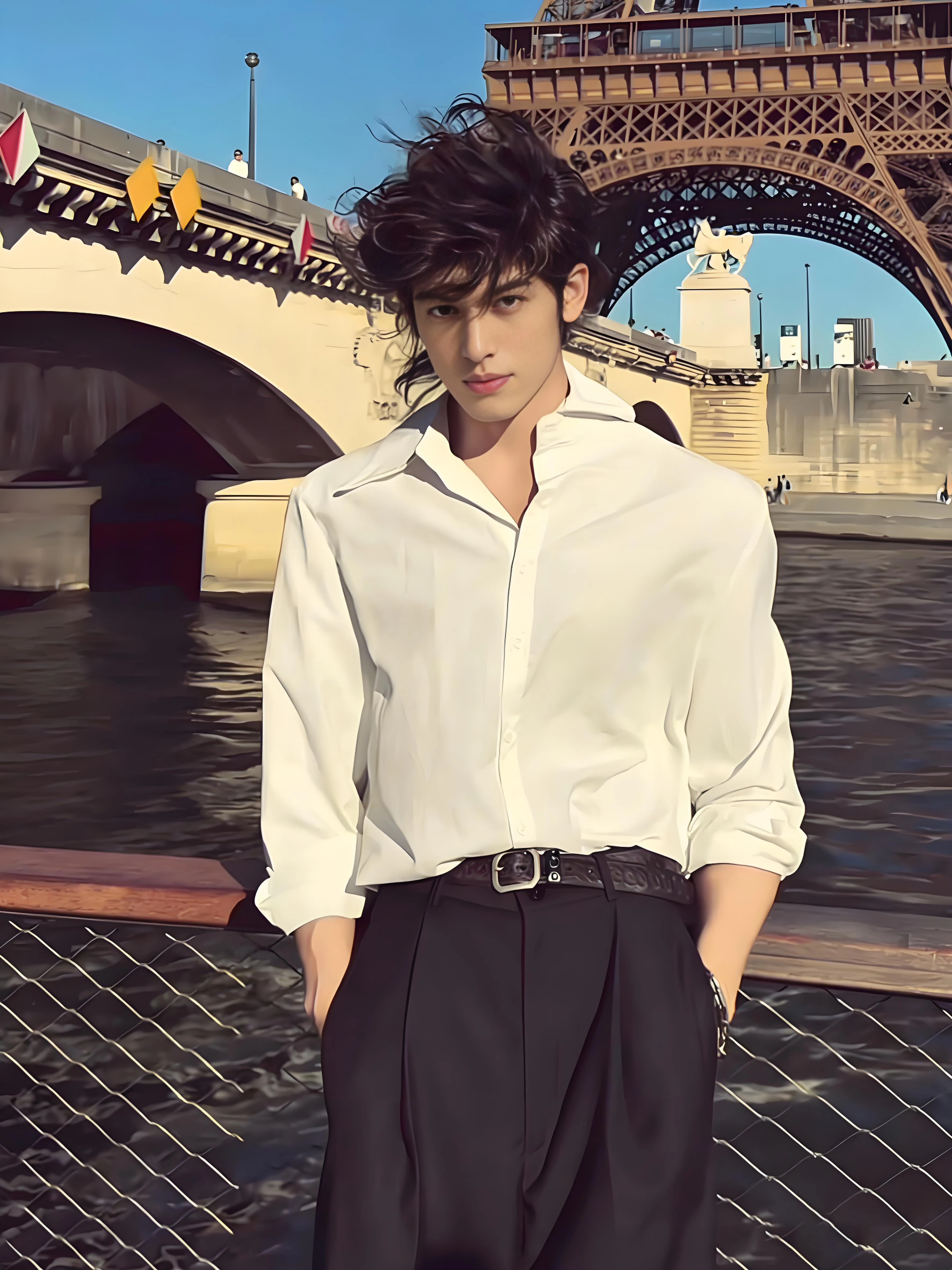British Style Men's Long Sleeve Fleece Lined Shirt Inner Wear Layering Coat Autumn Winter High End Feelings Suit Inner Shirt
