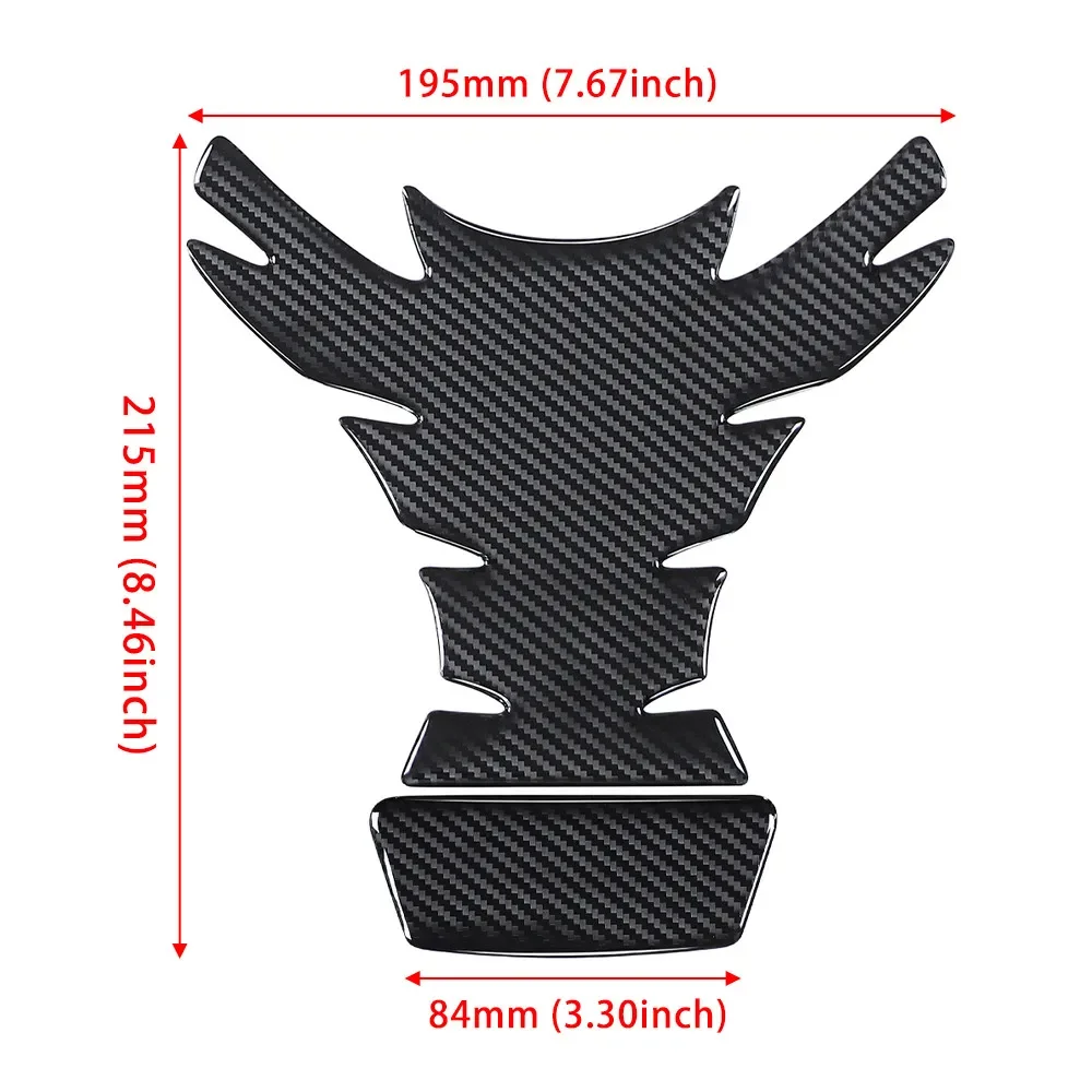 Universal 5D Carbon Fiber Gas Fuel Tank Pad Protector Sticker Motorcycle Bobber Scooter Off-road