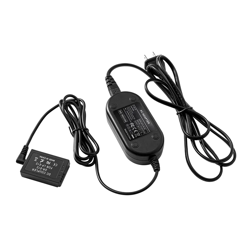 แบตเตอรี่เลียนแบบ E12 LP-สำหรับ Canon EOS M M2 M50 M100 M200 Mark II Dummy Coupler US Plug