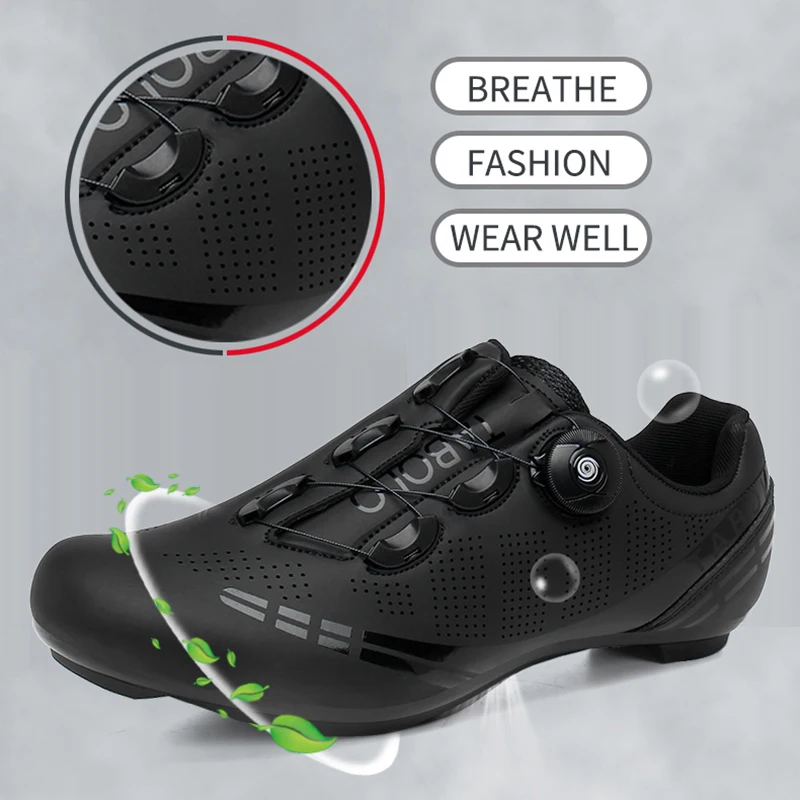 Men's Cycling Shoes Road Bike Shoes Self-locking Cleats Speed Cycling Sneakers Outdoor Racing Route Athletic Bicycle Footwear