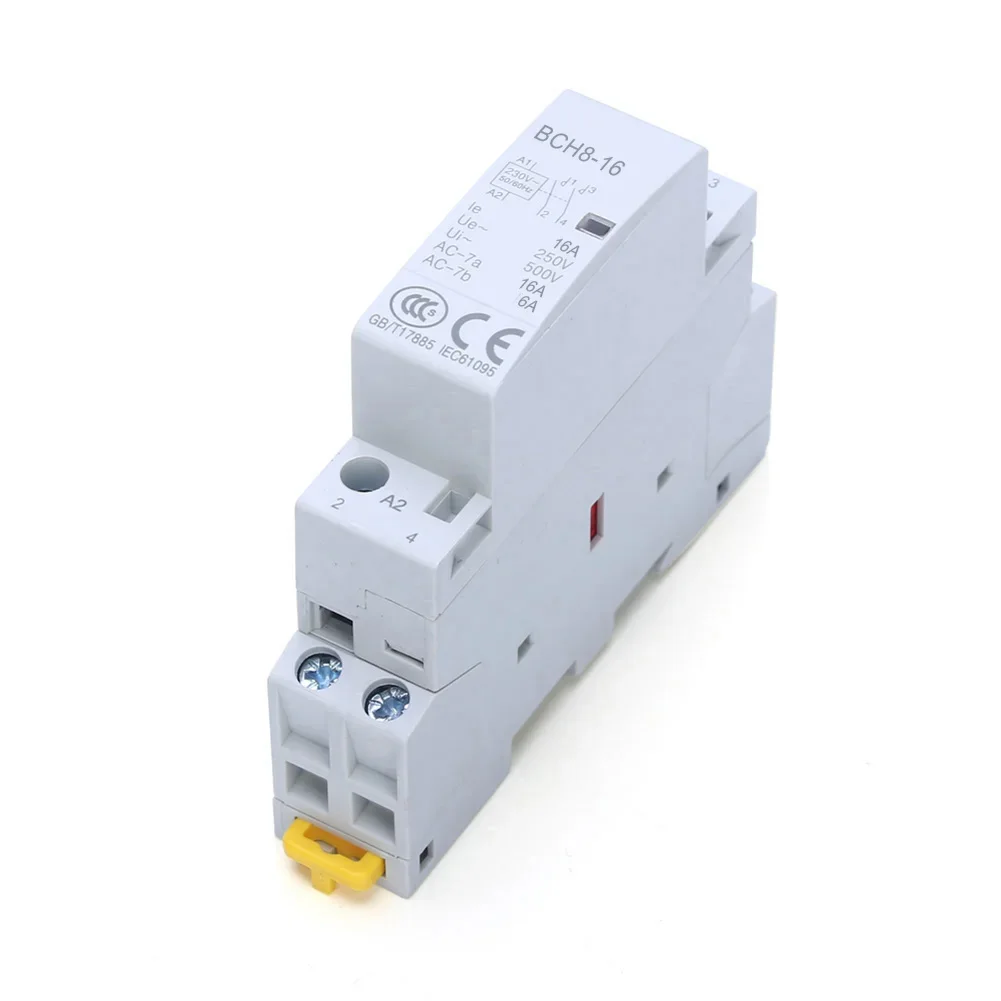 قواطع بلاستيكية منزلية AC230V 2P 16A 2NO جهد عمل معدل Ue 250V IP40 مثبت في صندوق التوزيع