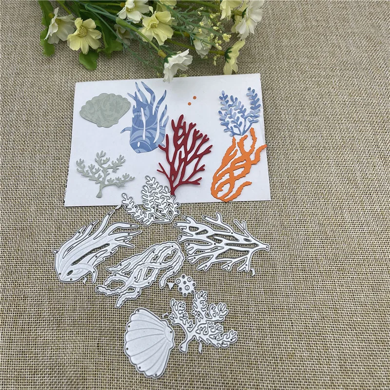 Sea creatures lace card  Metal Cutting Dies Stencils For DIY Scrapbooking Decorative Embossing Handcraft Die Cutting Template