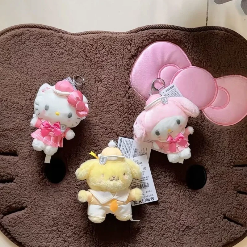 Sanrio Hello Kitty Kuromi My Melody Navy Sailor Uniform Series Pluszowa Zabawka Brelok do Kluczy Ozdoba do Torebki Prezent na Halloween