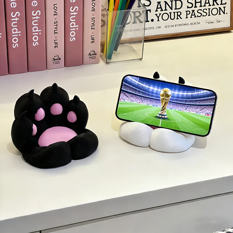 

Подставка для телефона в виде кошачьей лапы - 3D-печать, милый держатель для телефона, подарок для любителей кошек, украшение для рабочего стола