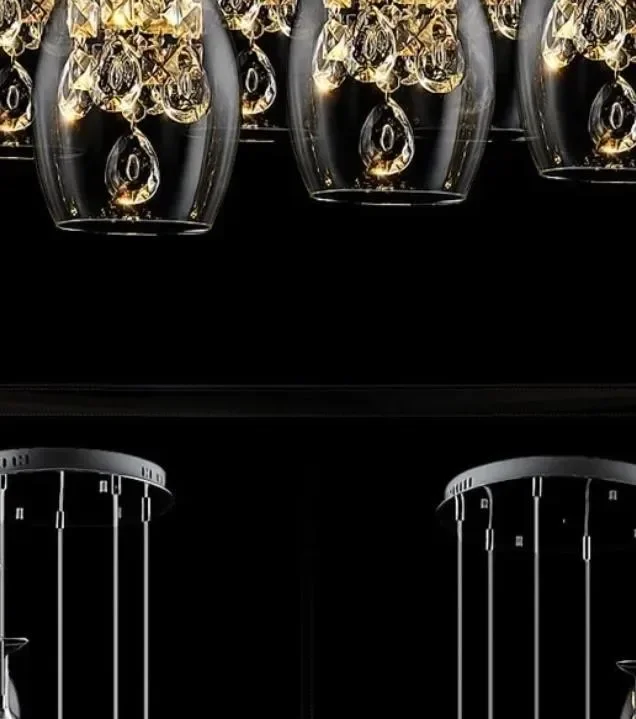Creative Modern Simple Single-Head Glass Chandelier Three-Head Restaurant Lamp Led Restaurant Crystal Chandelier Bar Lamp