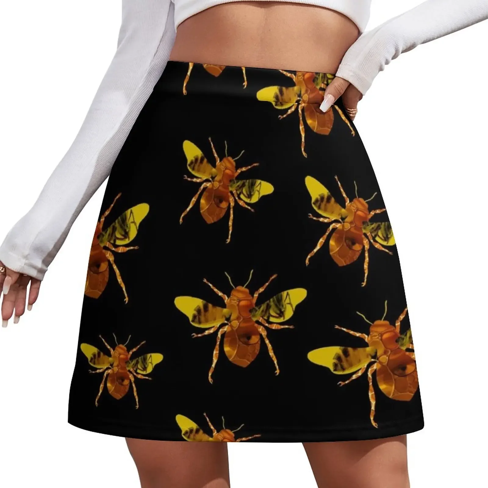 

Bees Classic Multimedia Design Mini Skirt clothes for women girls skirt Mini Skirt