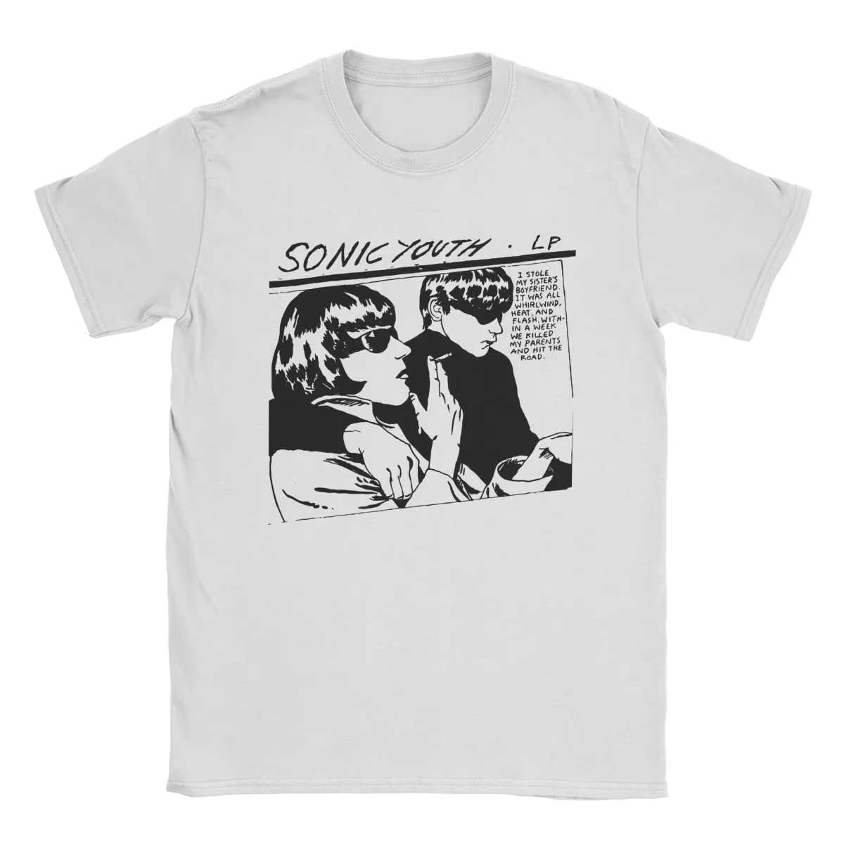 Sonic Youth T Shirts Leisure Harajuku Versatile Cotton Vintage Short Sleeve Men's and Women's Amusing Streetwear Fashion Tops