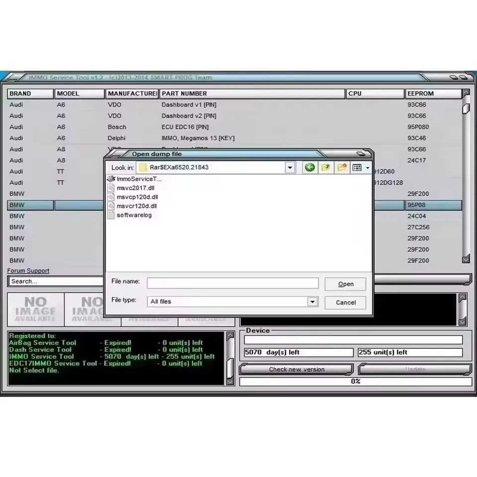 Car Repair Software IMMO Service Tool V1.2 Key Pin Code Calculator BSI VDO Dashboard off Virgin EPROM Support for 2017 Models