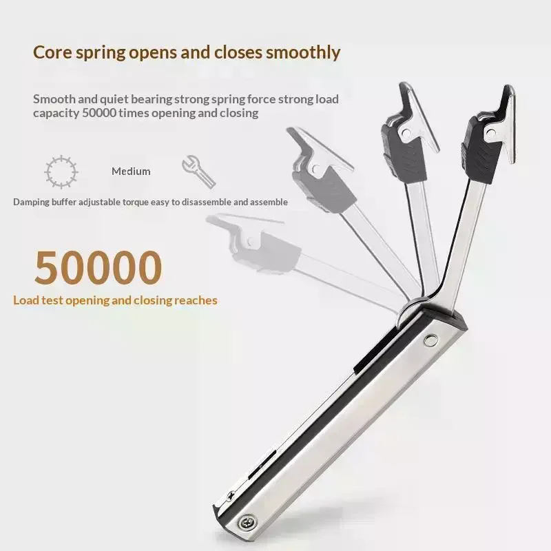 Kitchen Cabinet Hydraulic Hinge Heavy Duty Adjustable Door Support Soft Close Lift Up Randomly Stop
