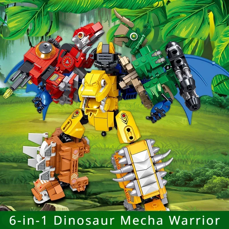 Dinosaur Robot  Building Blocks Assemble combination Dino World Construction Set Figures Bricks Educational Toys