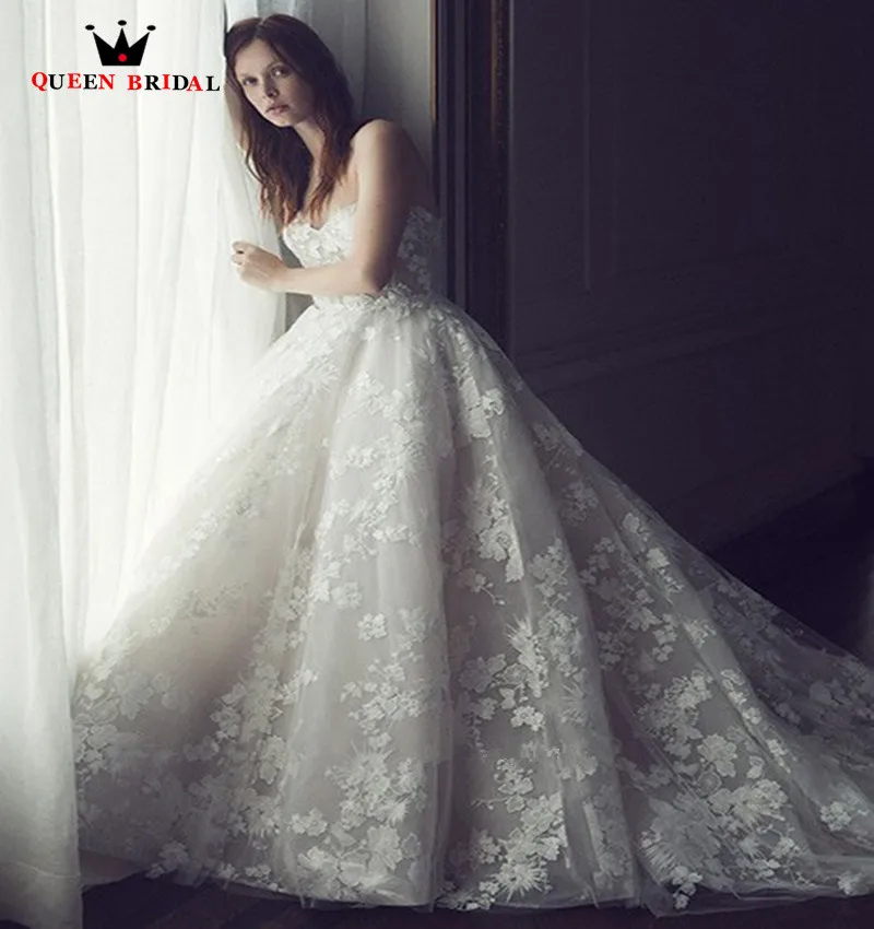 

Elegant Strapless Wedding Dress A-Line Sweetheart Bride Gown Backless Princess Bridal Dress 2023 Vestidos De Noiva XC13