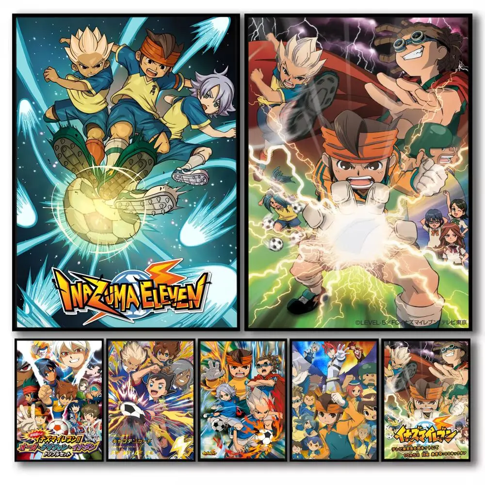 I-Inazuma Eleven Classic Anime Painting Calligraphy Canvas Poster Art for Bedroom Living Room Home Decor Decoration Decals Gift