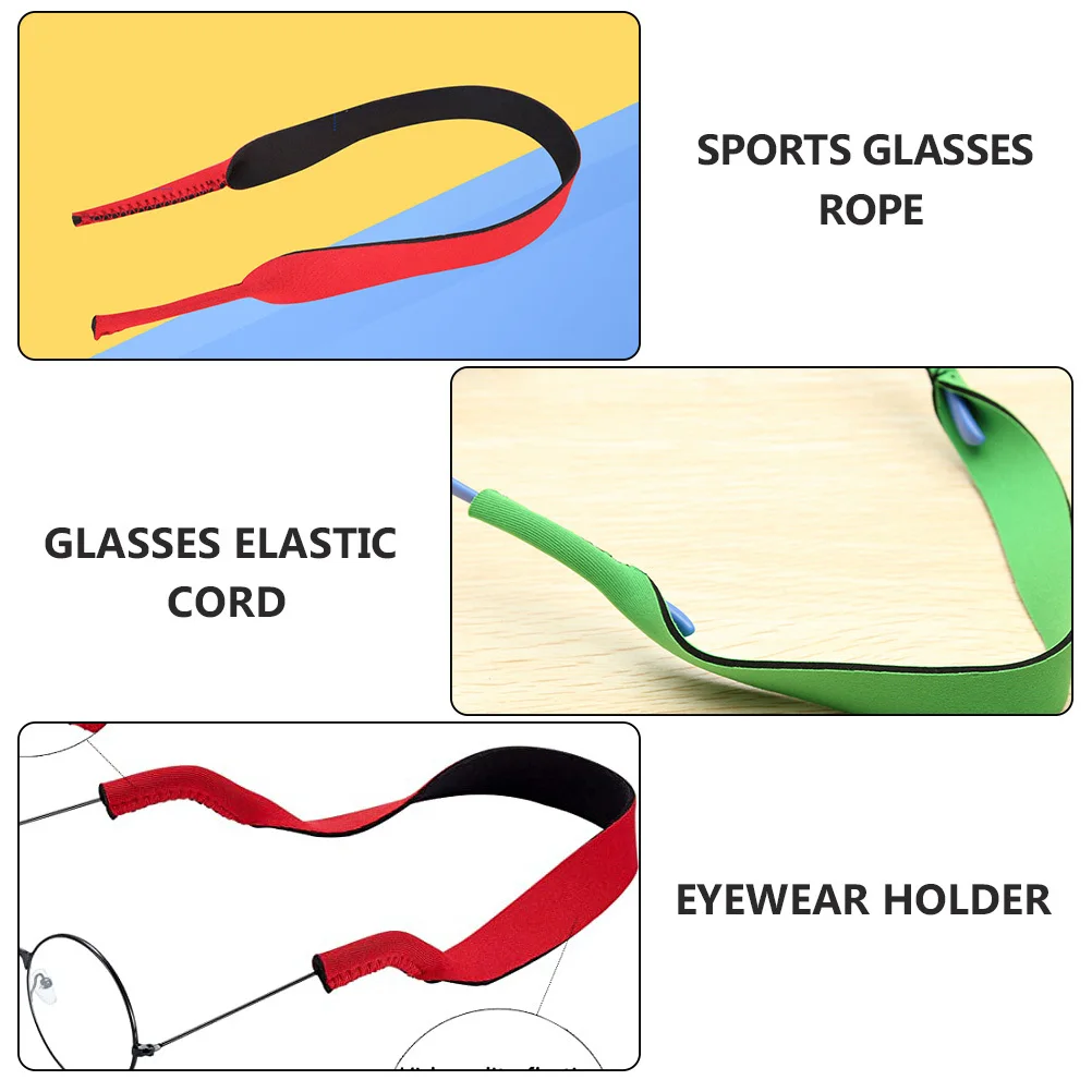 

6Pcs Glasses Sports Band Strap Anti Slip Sunglasses Straps for Daily Life and Outdoor Use Sports Glasses Rope Sunglasses Straps