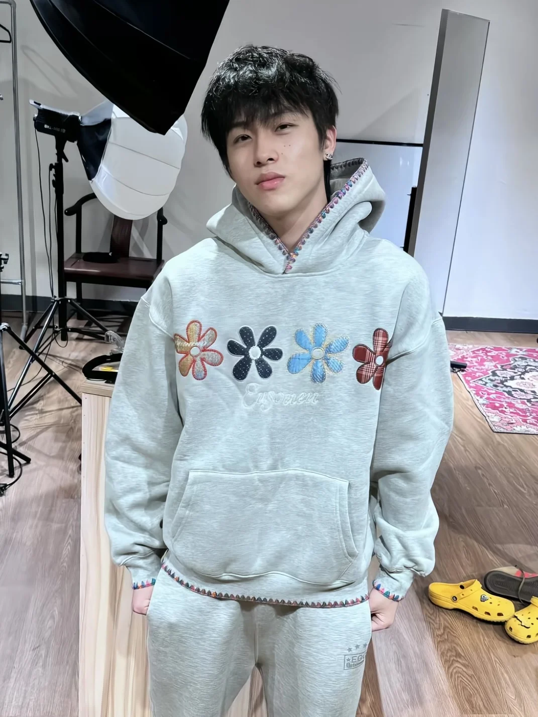 

Retro American Embroidered Hat Patch Hoodie Men's Casual ort Wide Autumn Winter Streetwear Sle Couple's Loose Fit Sweatirt