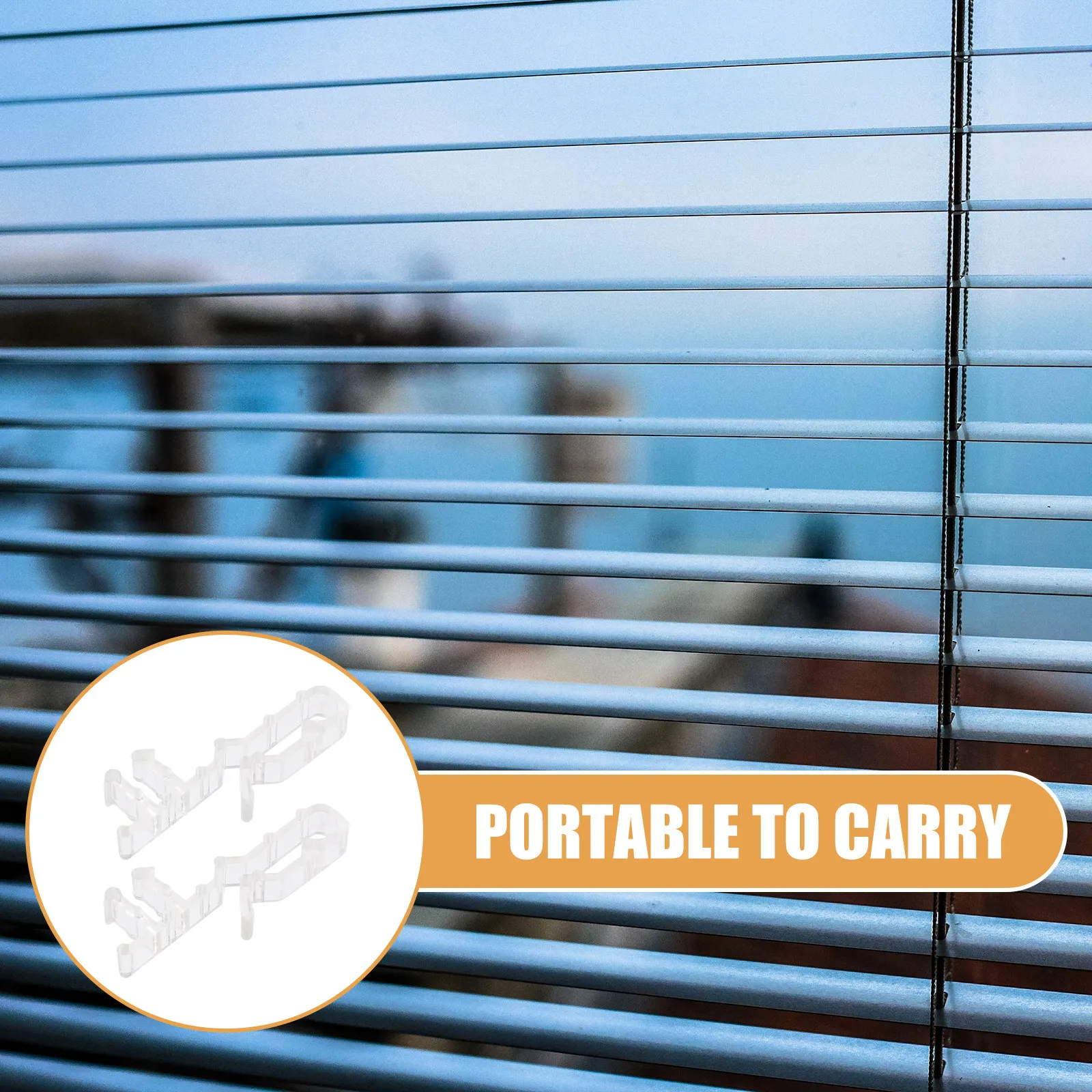 12Pcs Clear Valance Clips for Blinds - Hidden Transparent Blind Valance Replacement Clips Easy Adjust Secure Grip for Curtains