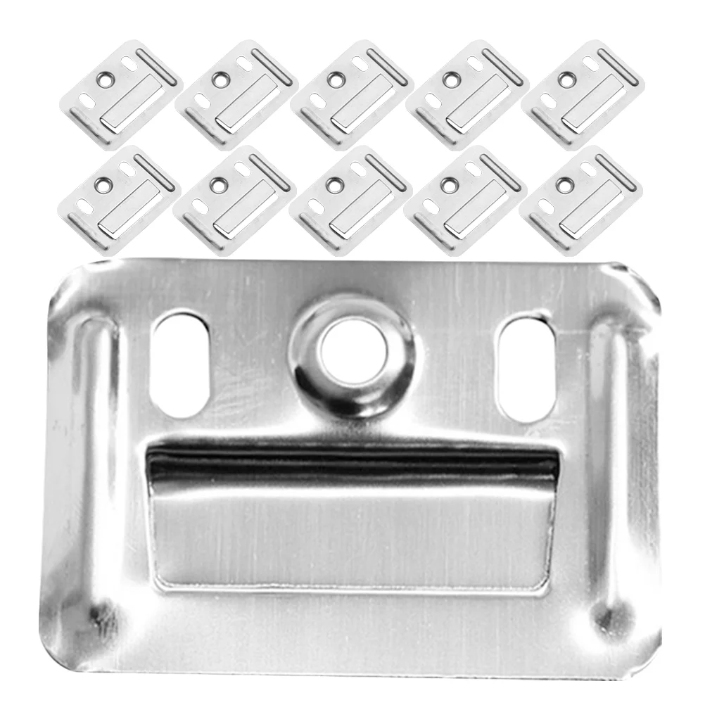 

200 Pcs Hinges Bamboo Fiber Board Furniture Hardware Accessories Silver Buckle for Integrated Wall Panel