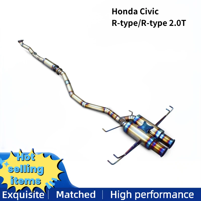 Suitable for Honda Civic R-type/R-type 2.0T 2017-2023 titanium alloy direct exhaust system