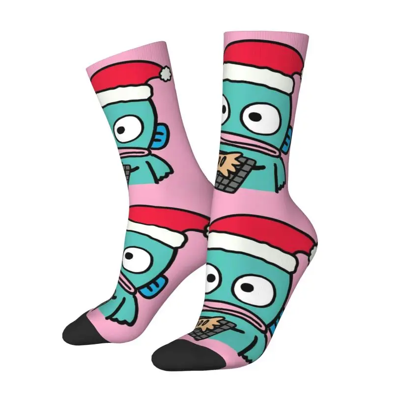 Custom Funny Men's Hangyodon Dress Socks Unisex Warm Comfortable 3D Print Crew Socks