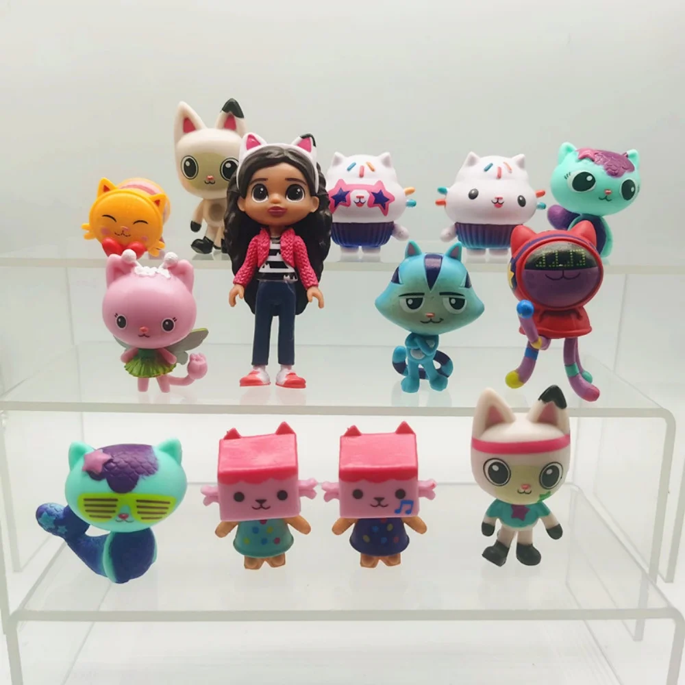 13 Stks/set Gabby Poppenhuis Actiefiguur Speelgoed Mercat Cartoon Dieren Lachende Kat Knuffel Gaby Meisje Anime Poppen Kinderen Verjaardagscadeaus