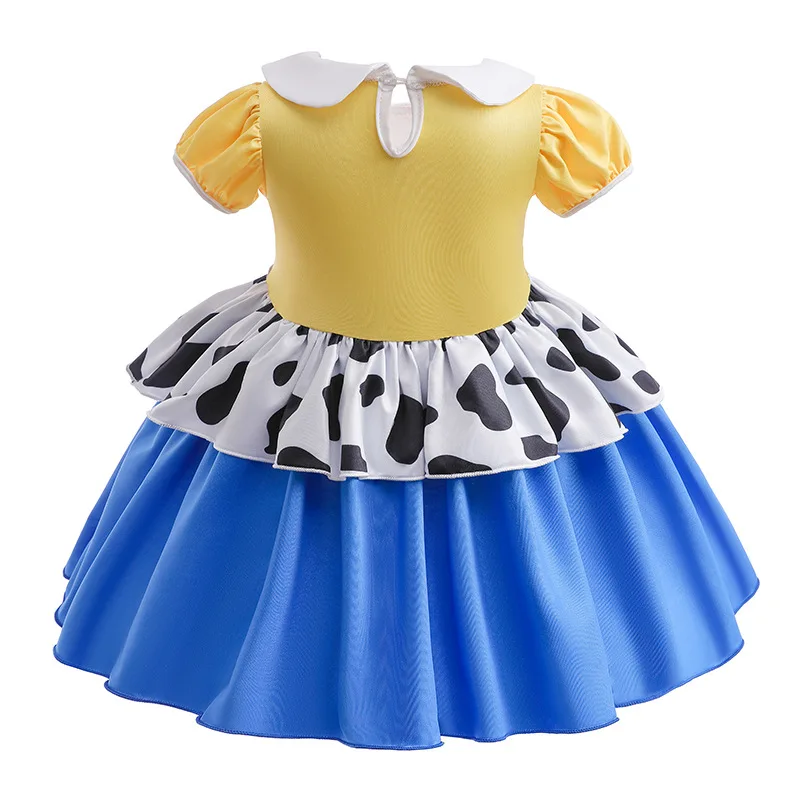 2024 Disney Toy Story Lapel Children's Dress Girls Casual Dresses Cosplay Trish Children's Summer Dress Party Birthday Skirt