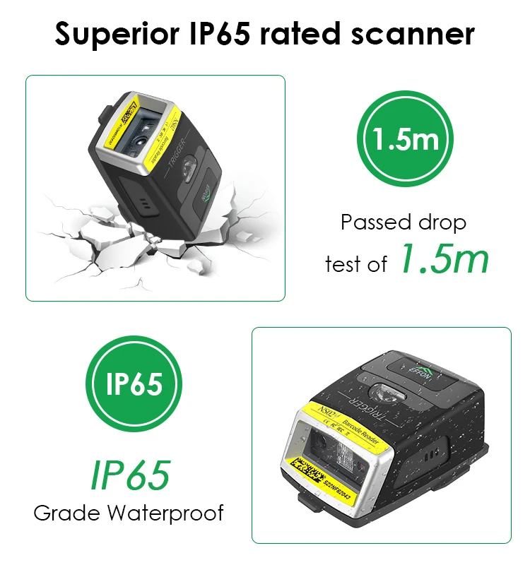 Effon NS02 Long-range Wireless Omnidirectional Inventory Management Ring Scanner