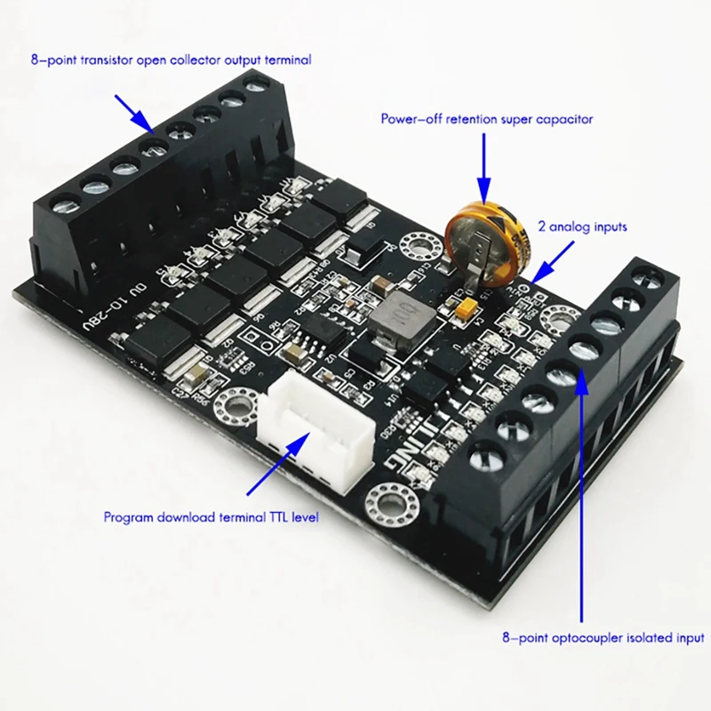 JHD-PLC Industriële Besturingskaart Eenvoudige FX1N-14MT Vertragingsrelaismodule