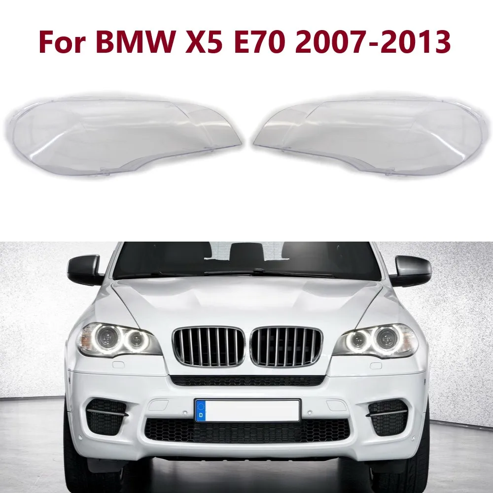 

Left/ Right Car Front Headlight Headlamps Transparent Lampshade Lamp Shell Headlight Cover Lens For BMW X5 E70 2007-2013