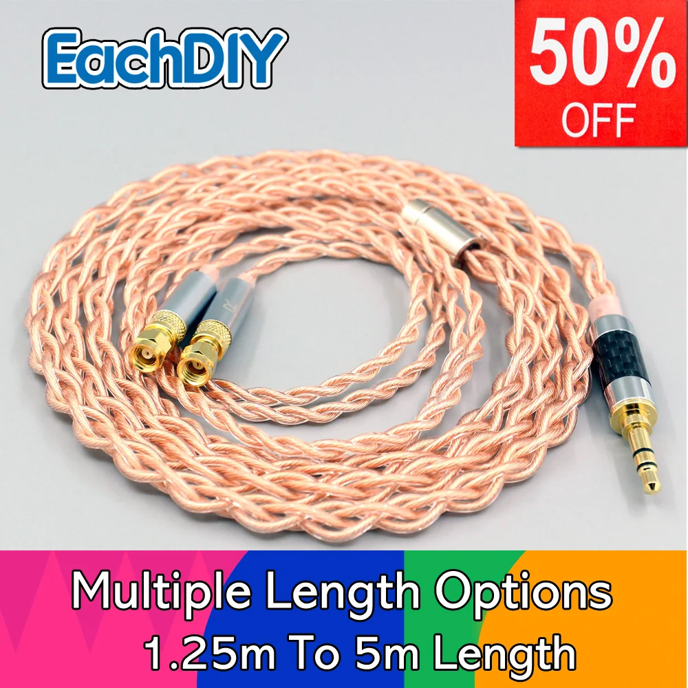 

4 Core 1.7mm Litz HiFi-OFC Earphone Braided Cable For HiFiMan HE400 HE5 HE6 HE300 HE4 HE500 HE6 Earphone headset LN008082