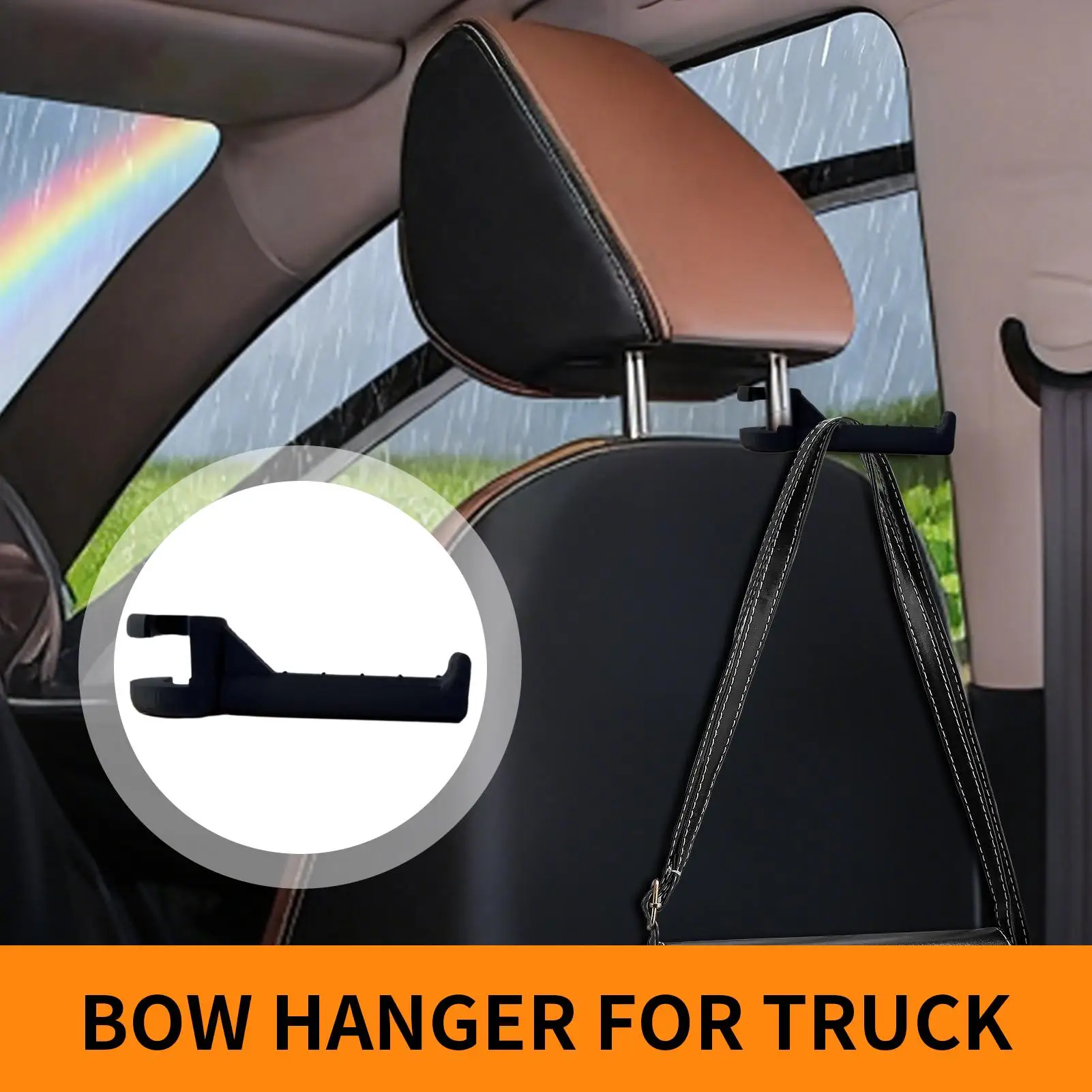 

Bow Hanger for Truck Headrest Hunting Bows Holder Organizer Equipment Storage Seat Back Transportation for Outdoor Travel Car