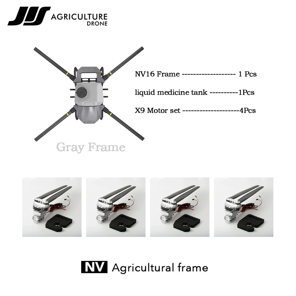 JIS NV16 NV20 16L 20L Hobbywing X9 / X9 plus Power System Agricultural Spraying Frame with JIYI K++ Flight Control Frame Kit