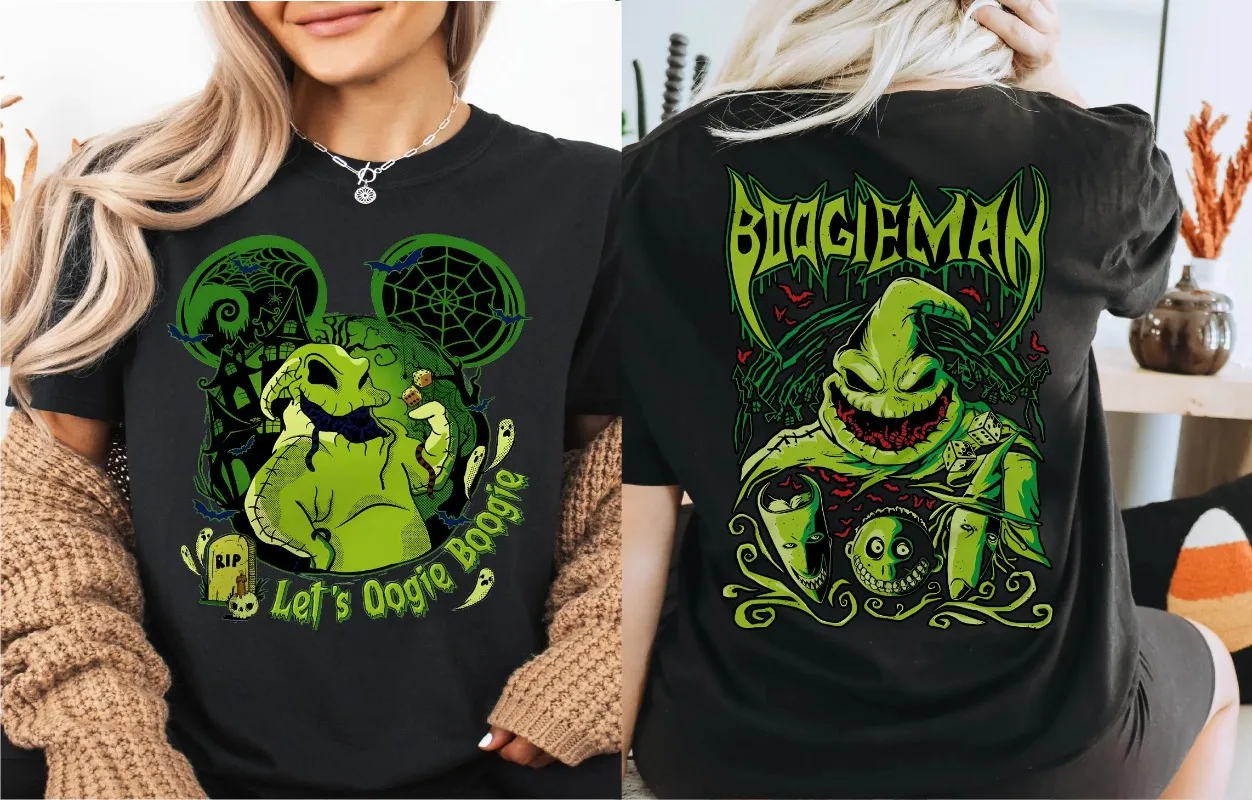 

Halloween Lets Oogie Boogie Shirt Disney Halloween Boogieman T-Shirt The Nightmare Before Christmas Tee
