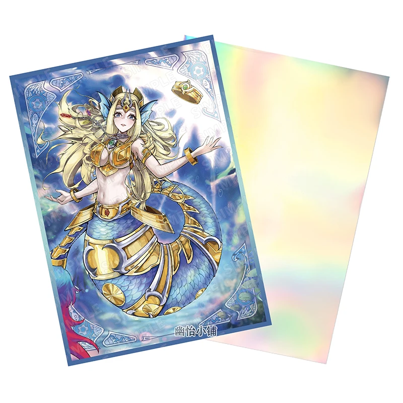 60PCS Original DIY Yugioh Mermail Abyssrhine, the Atlantean Spirit Card Sleeves Yu-Gi-Oh! OCG Trading Cards Shine Protector Case