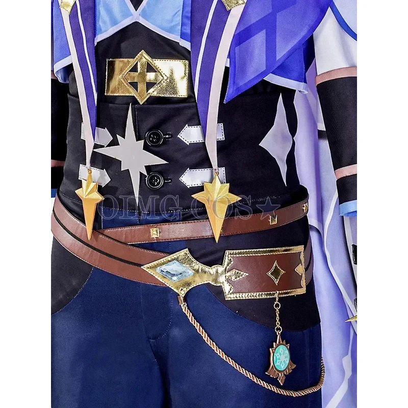 2026 Genshin Impact Kaeya Cosplay Costume Uniform Wig Anime Halloween High-Quality Costumes For Men ZOYO3 - view 4