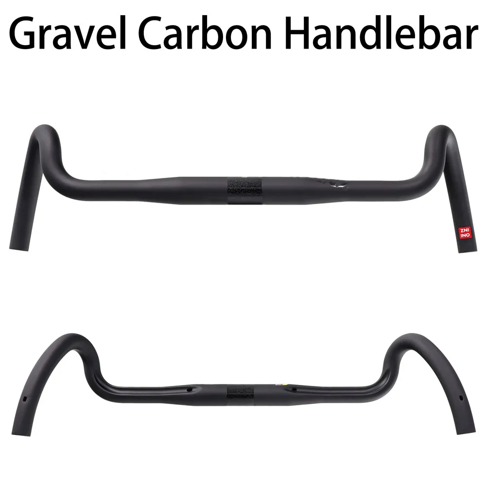 2023 New Carbon Gravel Handlebar Big Flare Bar Cyclecross Road Bike Handlebars 380/400/420/440mm Carbon Fiber Bicycle Handlebar