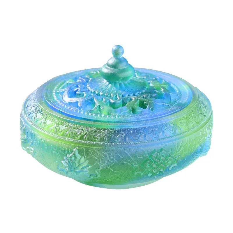 

Glazed eight auspicious incense burner plate incense burner incense Zen offering Chinese style retro room pet