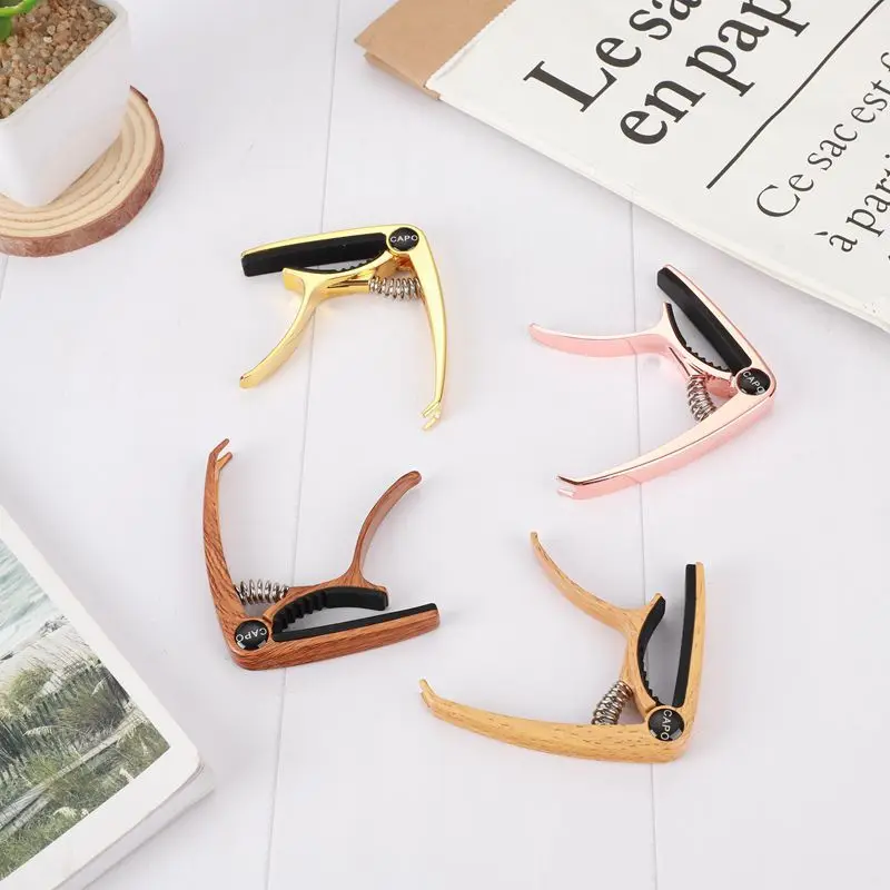 Zinc Alloy Guitar Capo Classical Electric Guitar Clamp Dual-purpose Diacritic Professional Wood Guitar Clamp