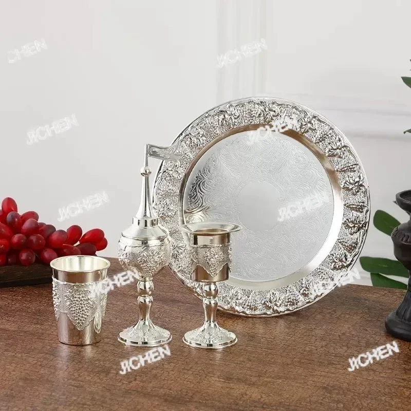 

HV Набор из 4 предметов, винтажный стиль, винный набор, креативный поднос для вина, праздничная посуда для вина, художественная посуда для бара, домашний декор, изысканный Gi