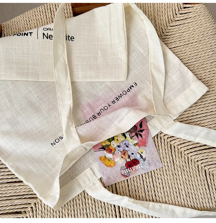 Custom lightweight Canvas Tote Bag Soft Personalized Logo Photo Print Shopping Bag Eco Friendly Cotton Tote Jute Bottom Gift