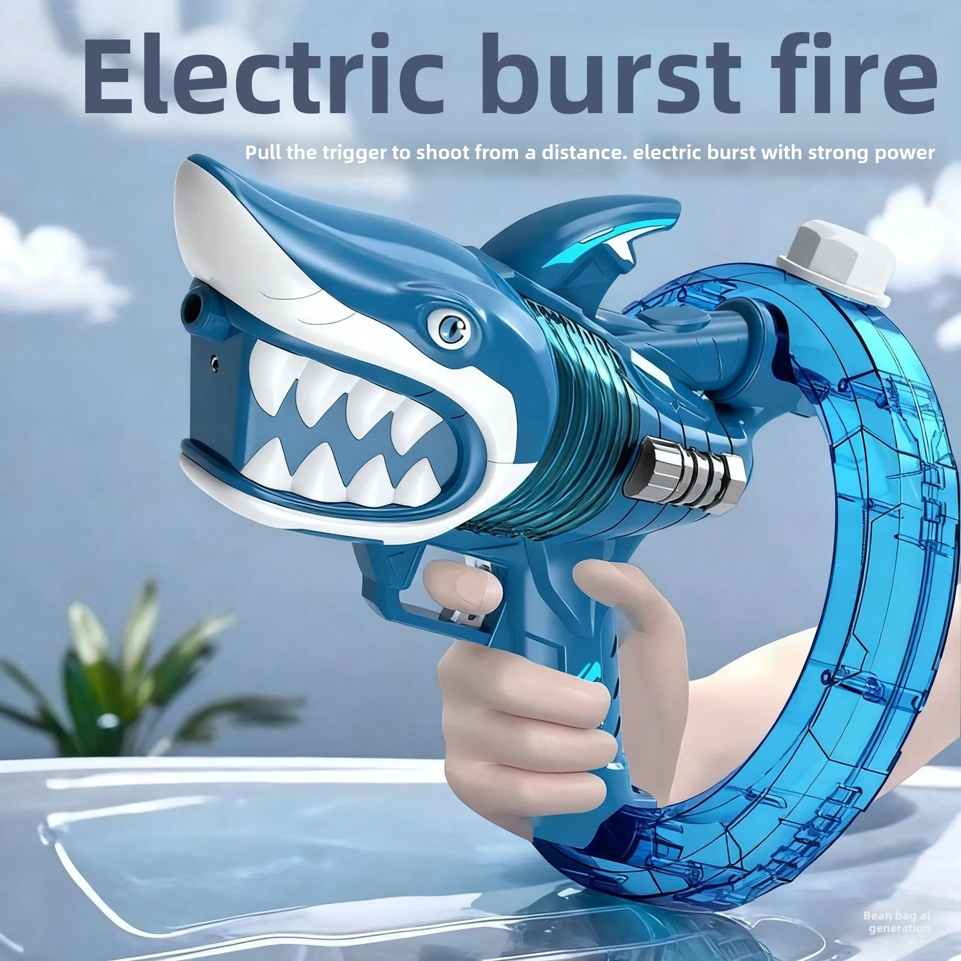 Blaster elétrico de água de dinossauro: arma de brinquedo recarregável automática de fogo rápido de alta velocidade para crianças ao ar livre